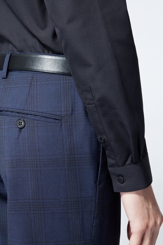 Chino en laine Bleu marine et noir