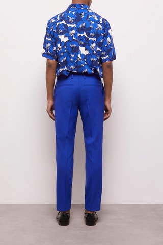 Pantalon de costume en laine - Bleu