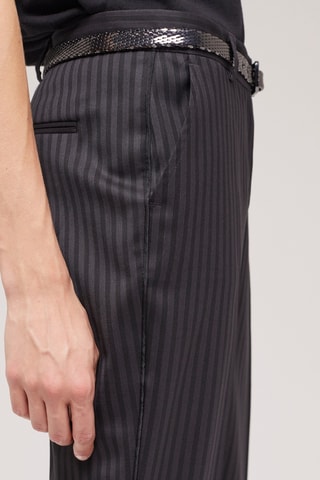 Pantalon de costume en laine - Noir et gris