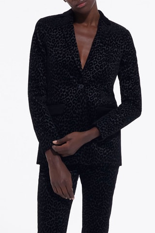 Blazer en velours - Noir