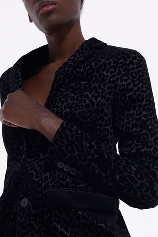 Blazer en velours - Noir