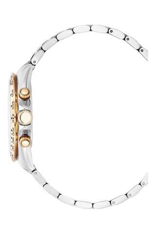 Montre à quartz en plaqué ion or jaune Grand Mont – Tachymètre et chronographe - Argenté et doré