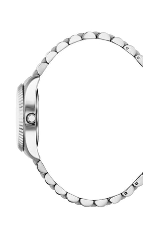 Montre à quartz en acier et diamants Elysées