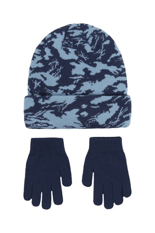 Bonnet et gants - Bleu - Nike