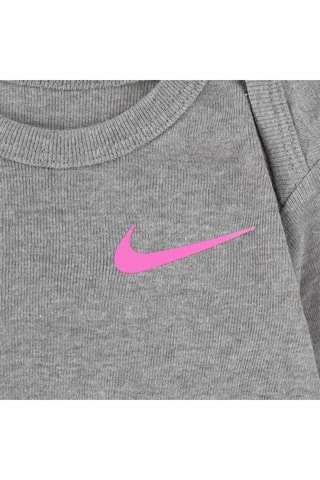 3 bodys - Gris foncé chiné, rose et blanc - Nike