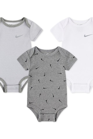 3 bodys - Gris chiné et blanc