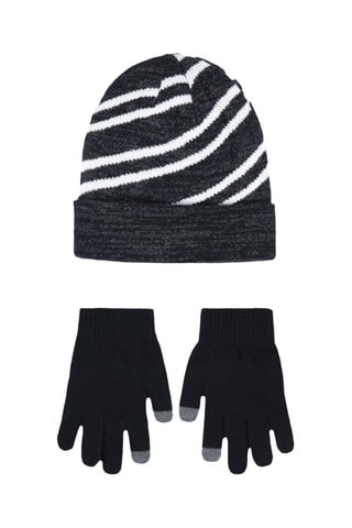 Bonnet et gants - Noir et blanc