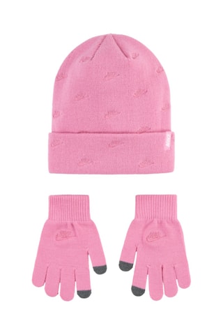 Bonnet et gants - Rose