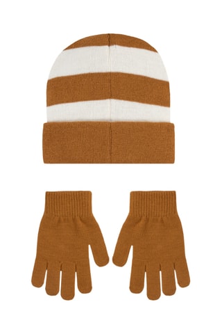 Bonnet et gants - Marron
