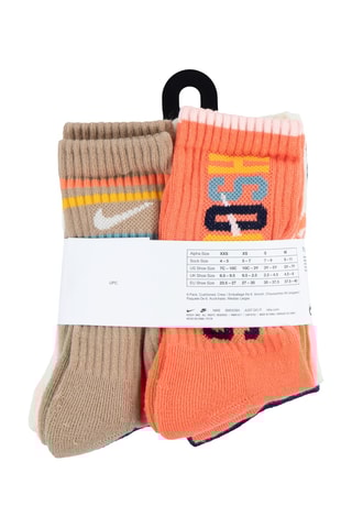 6 paires de chaussettes - Bleu marine et orange