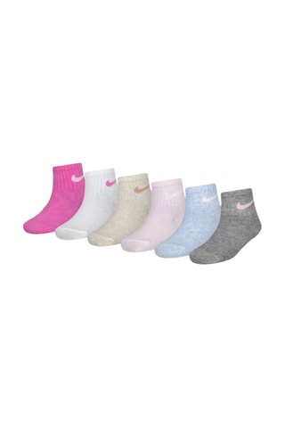 6 paires de chaussettes - Rose et blanc
