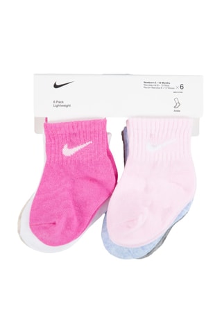 6 paires de chaussettes - Rose et blanc