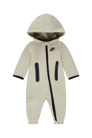 Grenouillère molletonné à capuche - Vert olive