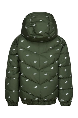 Doudoune à capuche - Kaki et blanc