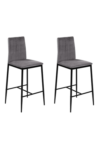 2 tabourets Jade - Gris et noir