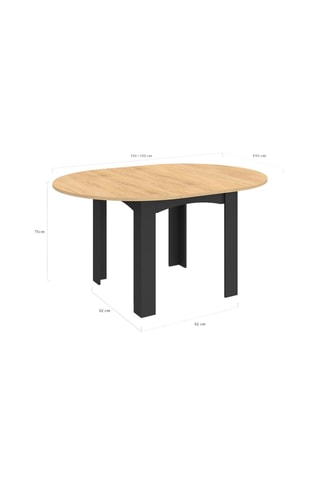 Table Dina - 110/150 x 110 x 75 cm