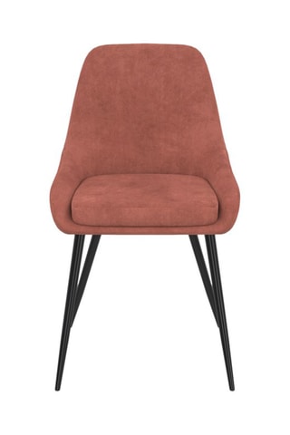 4 chaises Olivia - Terracotta et noir