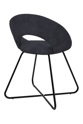 2 chaises Malone - Gris foncé et noir