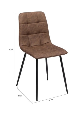 6 chaises Linda - Marron