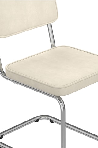 4 chaises Naya - 44 x 79 x 52 cm - Revêtement en velours