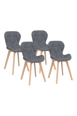 4 chaises en bois Gatsby - 46 x 79 x 50 cm