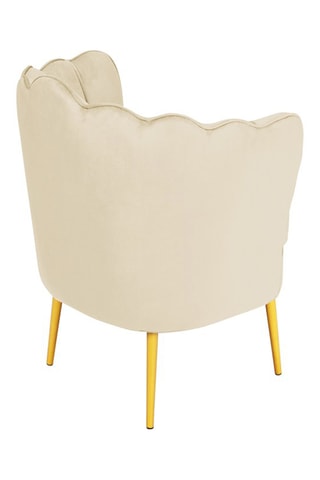 Fauteuil Arielle - Crème - Velours