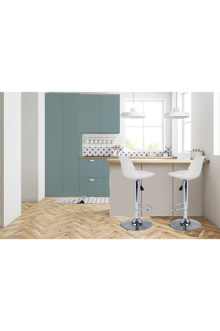 2 tabourets de bar Karl  - Blanc