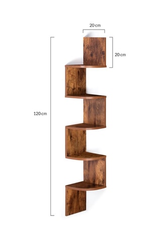 Etagère murale d'angle Isa - 
Imitation bois