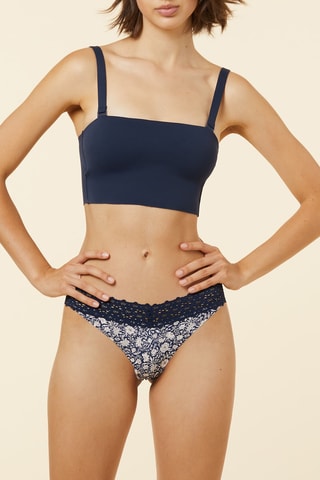 Tanga Wish Print - Bleu marine