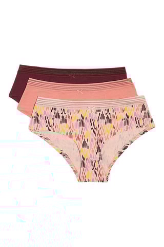 3 shortys Cory Tomette - Bordeaux et rose