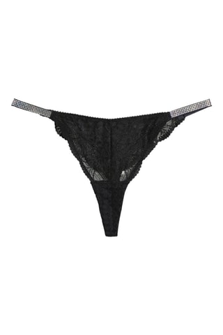 String Idole Strass - Noir