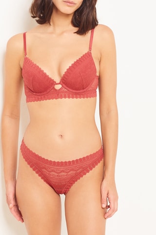 Soutien-gorge push-up Diamant - Rouge brique