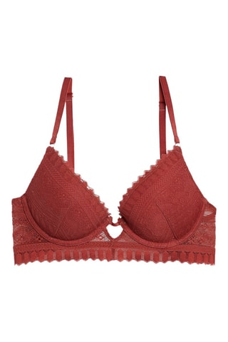 Soutien-gorge push-up Diamant - Rouge brique