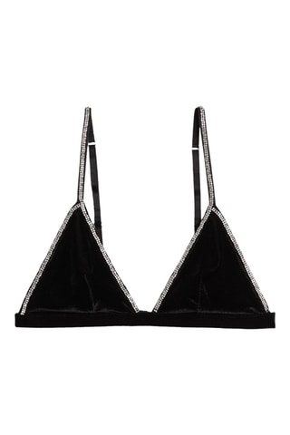 Soutien-gorge en velours Malicieuse - Noir