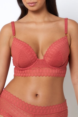 Soutien-gorge ampliforme Gravure - Rouge brique