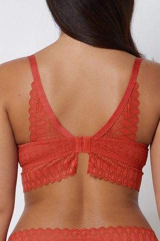 Soutien-gorge ampliforme Gravure - Rouge brique