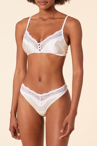 Soutien-gorge en soie Magnolia - Ecru