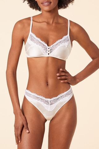 Soutien-gorge en soie Magnolia - Ecru