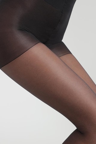 6 collants Diam's Voile Galbe - 22 deniers - Noir