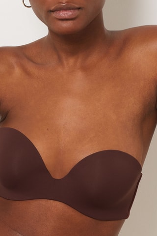 Bandeau push-up Pure Fit - Marron