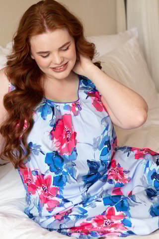 Chemise de nuit Lyla - Bleu