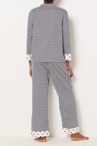 Chemise de pyjama Florish - Blanc et bleu marine