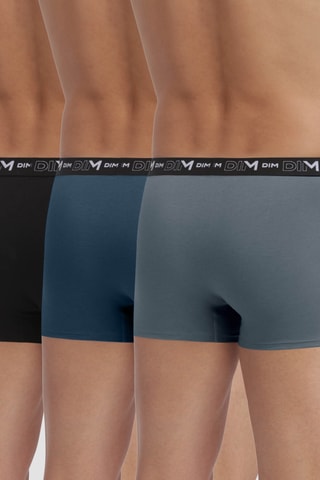 3 boxers Coton Stretch - Gris