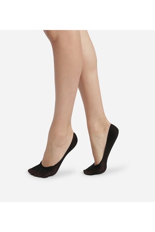 2 paires de protège-pieds Invisifit Spécial Ballerines - Noir