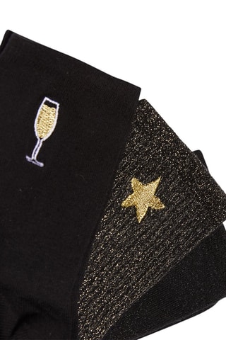 3 paires de chaussettes Festive - Noir