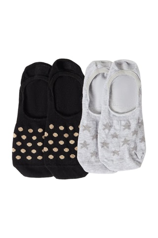 2 paires de socquettes Shiny - Noir