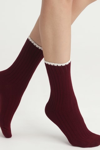 4 paires de chaussettes Bambou - Bordeaux