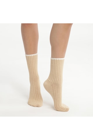 4 paires de chaussettes Bambou - Beige