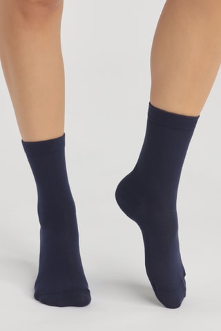 8 paires de chaussettes Coton Bio Good - Bleu marine
