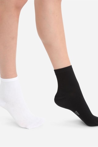 8 paires de chaussettes Coton - 
Blanc et noir